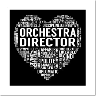 Orchestra Director Heart Posters and Art